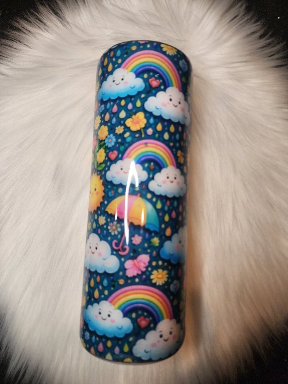 20 oz. Sunshine and Rainbows Glitter Tumbler